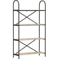 vidaXL Boekenplank 4-laags 80 x 30 x 146 cm Bewerkt hout Sonoma Eik