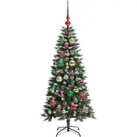 vidaXL Kunstkerstboom Groen 120 cm PVC en Plastic en Staal