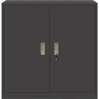 vidaXL Opbergkast Zwart 90 x 40 x 90 cm Staal