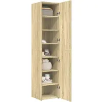 vidaXL Hoge kast 40x42,5x185 cm bewerkt hout sonoma eikenkleurig