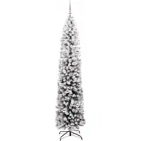 vidaXL Kunstkerstboom Groen 210 cm PVC en Staal en Kunststof