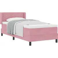 vidaXL Boxspring bed met hoofdeinde Roze 200 x 90 cm Fluweel