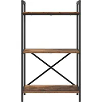vidaXL Boekenplank 3-laags 56 x 34 x 96 cm Bewerkt hout Oud Hout