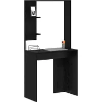 vidaXL Bureau Zwart Eiken Bewerkt hout 78,5 x 37 x 154,5 cm