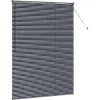 vidaXL - Venetiaanse - jaloezie - Donkergrijs - 175 - x - 125 - cm - 25 - mm - Aluminium