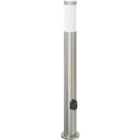 vidaXL Bolderverlichting met stopcontact 3 stuks 80 cm roestvrij staal IP44