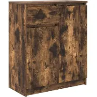 vidaXL Dressoir met lade 71x35x84 cm spaanplaat gerookt eikenkleurig