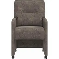 vidaXL Eetkamerstoelen met wielen 2 st Faux suede leer Donkergrijs