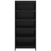 vidaXL Boekenkast 80 x 30 x 189,5 cm Bewerkt hout Zwart Eiken