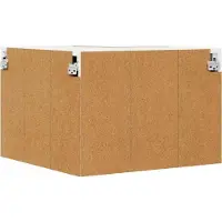 vidaXL Hangkast Oud Hout en Wit 57 x 57 x 40 cm Bewerkt hout
