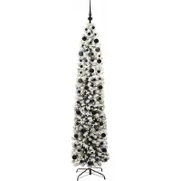 vidaXL Kunstkerstboom Groen 210 cm PVC en Staal en Kunststof