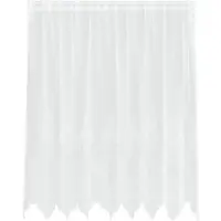 vidaXL Lacegordijn met gordijnen Bloemen Wit 180 x 200 cm Polyester