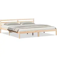 vidaXL Bedframe Bruin 225,5 x 205,5 x 69,5 cm Massief vurenhout