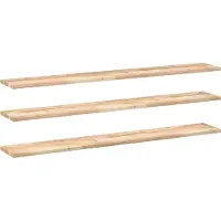 vidaXL Wandschappen 3 st zwevend 140x20x2 cm onbehandeld acaciahout