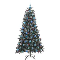 vidaXL Kunstkerstboom Groen 180 cm PVC en Plastic en Staal