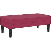 vidaXL Bank met kussen Wijnrood 113 x 57 x 39 cm Fluweel