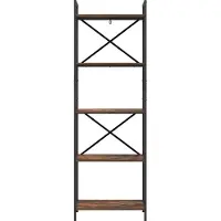 vidaXL Boekenplank 5-laags 56 x 34 x 171 cm Bewerkt hout Rook Eiken