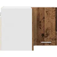 vidaXL Hangkast Oud Hout en Wit 57 x 57 x 40 cm Bewerkt hout