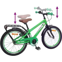 vidaXL Kinderfiets 20 Inch voor 6-11 jaar oud Groen
