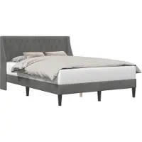 vidaXL Bedframe met hoofdeinde Donkergrijs 160 x 200 cm Fluweel