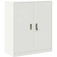 vidaXL Opbergkast Wit 90 x 40 x 105 cm Staal