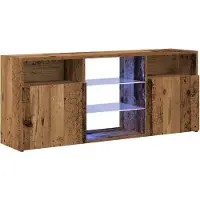 vidaXL Tv-meubel met LED 120x30x50 cm bewerkt hout oud hout