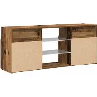 vidaXL Tv-meubel met LED 120x30x50 cm bewerkt hout oud hout