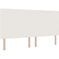 vidaXL LED Hoofdbord met hoofdeinde Crème 200 cm Corduroy stof
