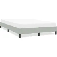 vidaXL Bedframe zonder matras 120x220 cm fluweel lichtgrijs