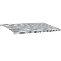 vidaXL Luifel handmatig uittrekbaar 600x300 cm antraciet en wit