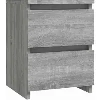 vidaXL Nachtkastje Grijs Sonoma 30x30x40 cm Engineered Wood