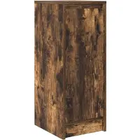 vidaXL Dressoir 29,5x34x76 cm bewerkt hout gerookt eikenkleurig