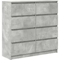 vidaXL Dressoir 100x35x99 cm bewerkt hout betongrijs