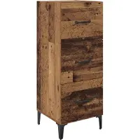 vidaXL Dressoir Oud Hout 34,5 x 34 x 90 cm Bewerkt hout