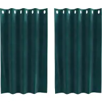 vidaXL Gordijnen 2 st Donkergroen 140 x 140 cm fluweel
