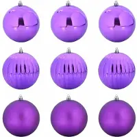 vidaXL Kerstbal Set XL 9 st Lila Ø 15 cm Kunststof