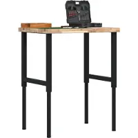 vidaXL Werkbank rechthoekig 80x60x(73-99,5) cm massief acaciahout