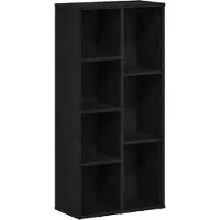 vidaXL Boekenkast 50x25x104 cm bewerkt hout zwart eikenkleurig