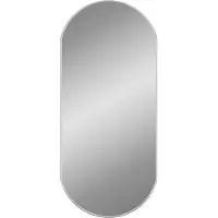 vidaXL Wandspiegel 90x40 cm ovaal zilverkleurig