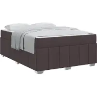 vidaXL Bedframe met matras Donkerbruin 160 x 200 cm Stof