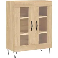 vidaXL Hoge kast 69,5x34x180 cm bewerkt hout sonoma eikenkleurig