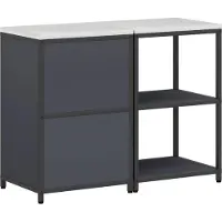 vidaXL Keukenopbergsysteem HATTEM 2 pcs Antracietkleurig