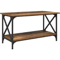 vidaXL Salontafel Oud hout 80 x 45 x 45.5 cm Bewerkt hout