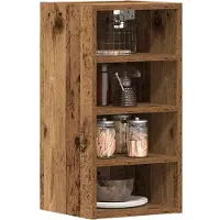 vidaXL Bovenkast Riga 30x29,5x60 cm bewerkt hout oud houtkleurig