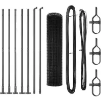 vidaXL Euro-hek met betonnen voetstuk 10 x 1,2 m PVC-Coated Staal Mesh