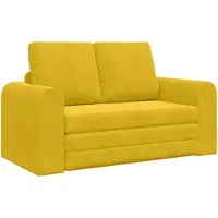 vidaXL Slaapbank Geel 148 x 71 x 83 cm Fluweel