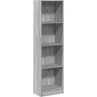 vidaXL Boekenkast 40x24x143 cm bewerkt hout grijs sonoma eikenkleurig