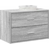 vidaXL Kast met 2 lades 60x31x40 cm bewerkt hout grijs sonoma eiken