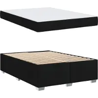 vidaXL Bedframe met matras Zwart 160 x 200 cm Stof