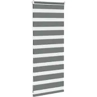 vidaXL Zebra rolgordijn 55x100 cm stofbreedte 50,9 cm donkergrijs